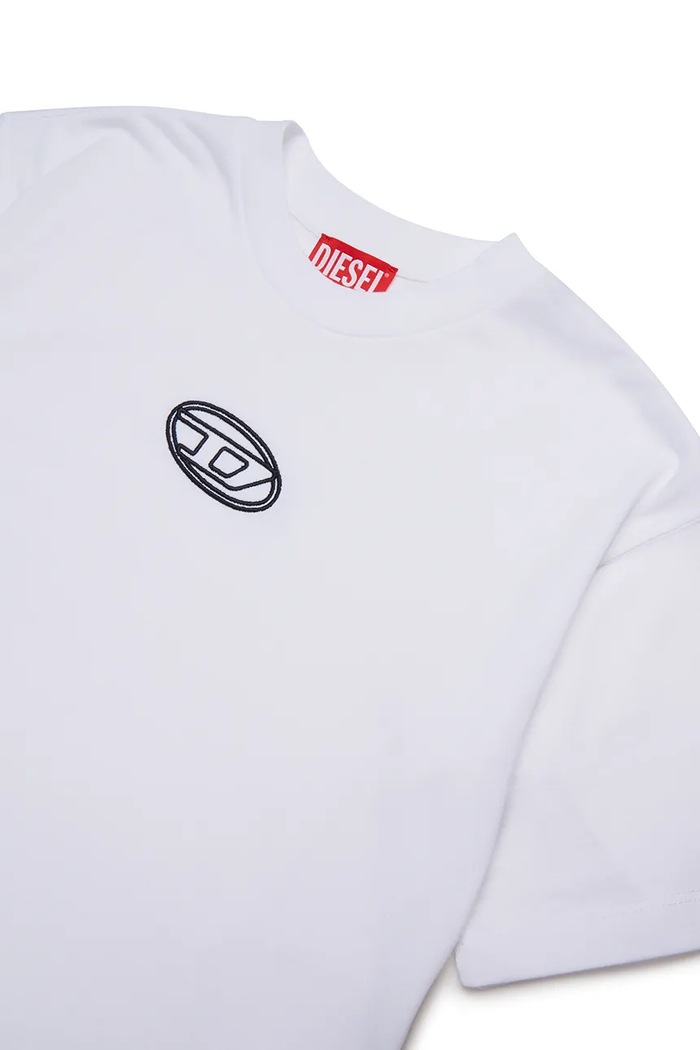 Момиче Детска памучна тениска Diesel TIXAN T-SHIRT J02428.00YI9 бял