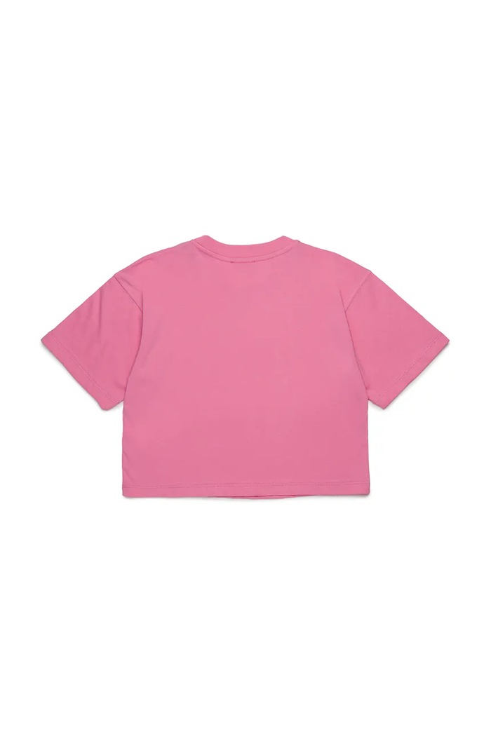 Diesel t-shirt bawełniany dziecięcy TIXAN T-SHIRT J02428.00YI9 różowy SS26