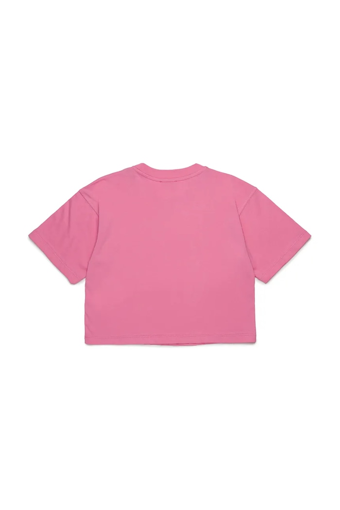 Diesel t-shirt bawełniany dziecięcy TIXAN T-SHIRT J02428.00YI9 różowy SS26
