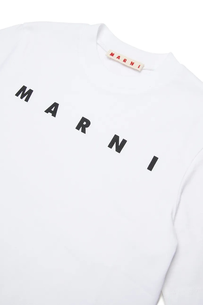 Fete Marni tricou de bumbac pentru copii MT290F T-SHIRT M01601 alb
