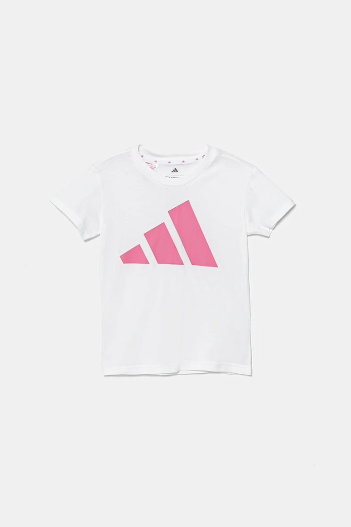 adidas tricou de bumbac pentru copii print alb JW2383