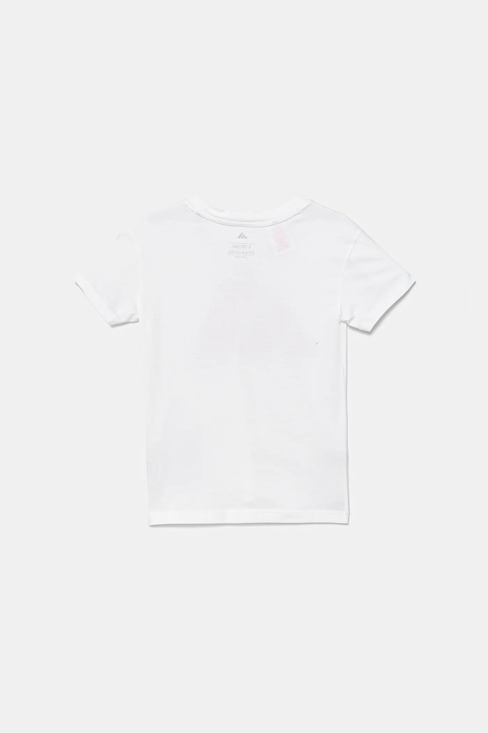adidas tricou de bumbac pentru copii JW2383 alb AW25
