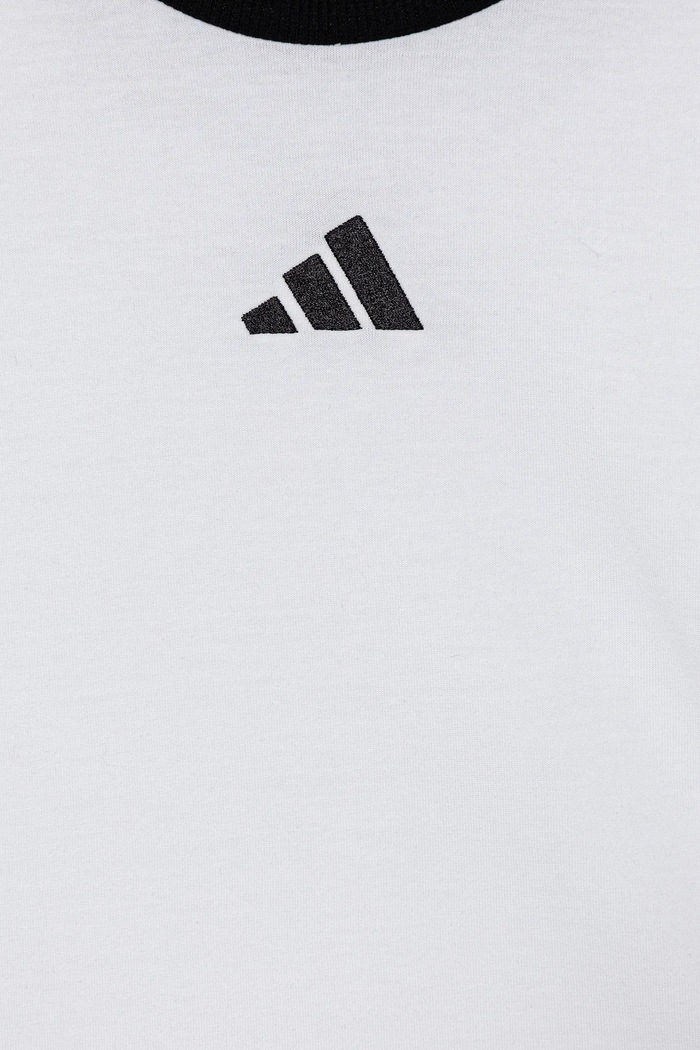 Detské bavlnené tričko adidas biela JW8628