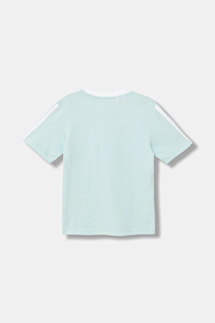 Dziewczynka adidas t-shirt bawełniany dziecięcy JW8632 turkusowy