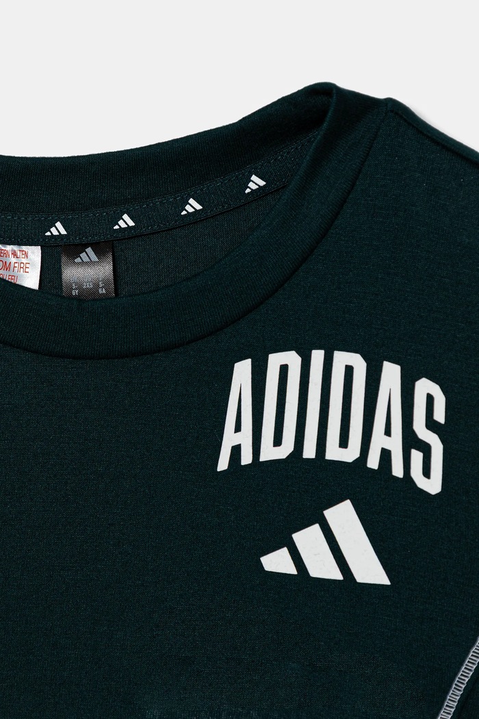 Detské bavlnené tričko adidas zelená JW8657