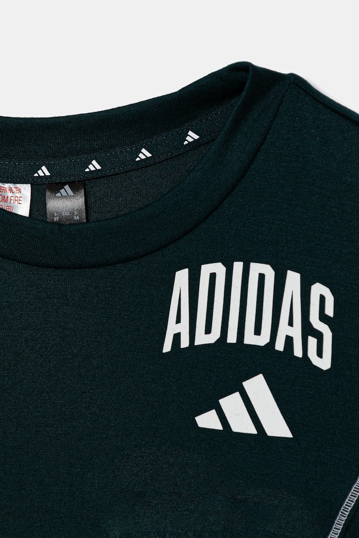 Detské bavlnené tričko adidas zelená JW8657