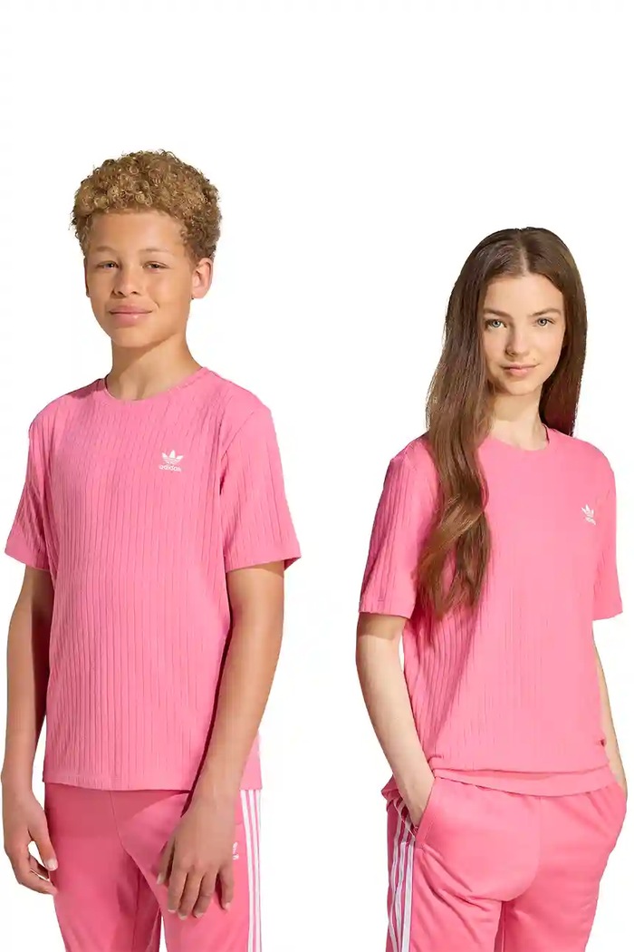 Detské tričko adidas Originals okrúhly ružová JX5180