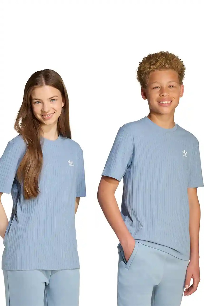 Μπλουζάκι adidas Originals με ελαστάν μπλε JX5181