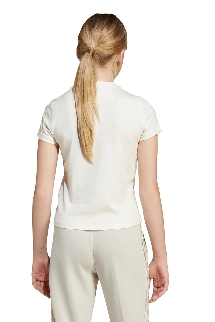 adidas t-shirt bawełniany dziecięcy KC5450 beżowy