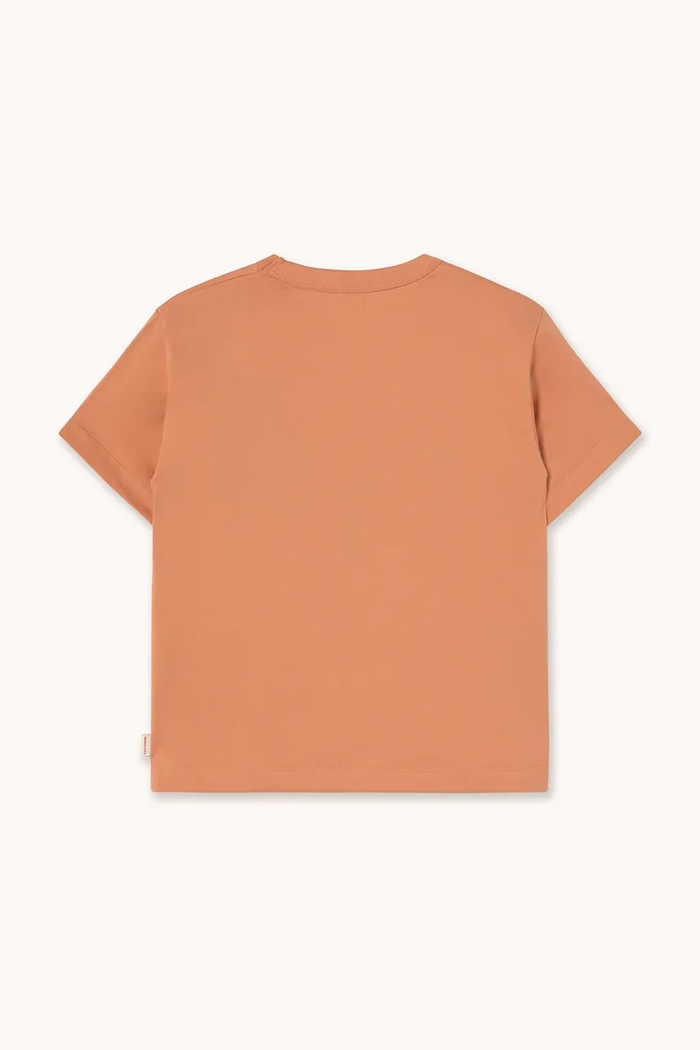 Tinycottons t-shirt bawełniany dziecięcy FLOWERS EYES GRAPHIC TEE AW25.315 pomarańczowy AW25