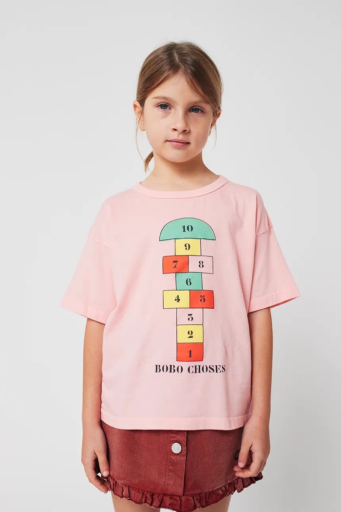 Detské bavlnené tričko Bobo Choses Hopscotch ružová 225AC143