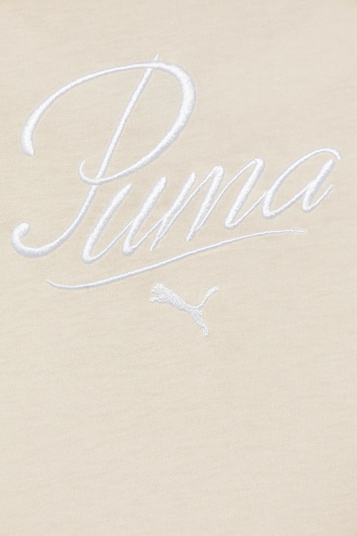 Κοριτσίστικα Παιδικό βαμβακερό μπλουζάκι Puma ESS SCRIPT Tee G 685805 μπεζ