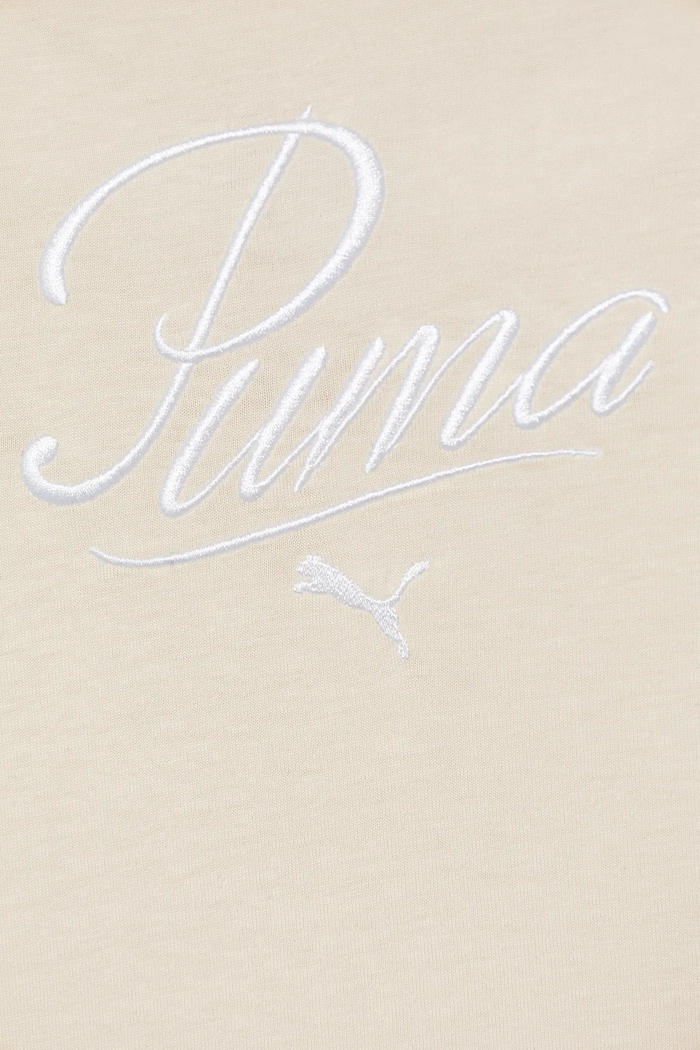 Κοριτσίστικα Παιδικό βαμβακερό μπλουζάκι Puma ESS SCRIPT Tee G 685805 μπεζ
