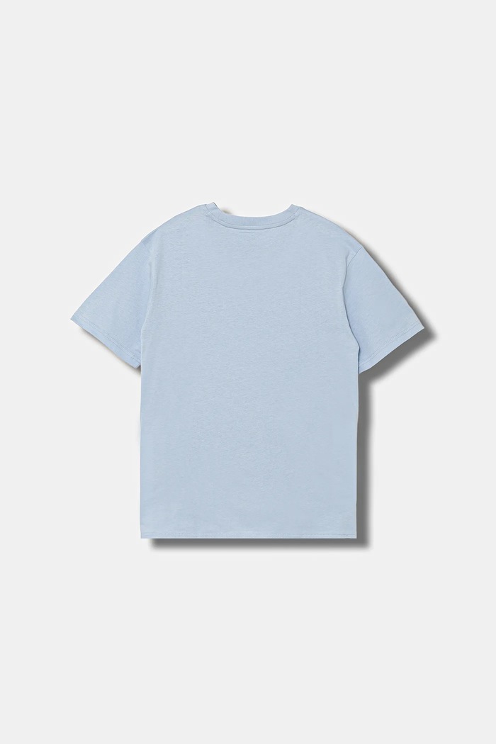 Παιδικό βαμβακερό μπλουζάκι Puma ESS 2 COLOR Small No. 1 Logo Relaxed Tee 689101 μπλε AW25