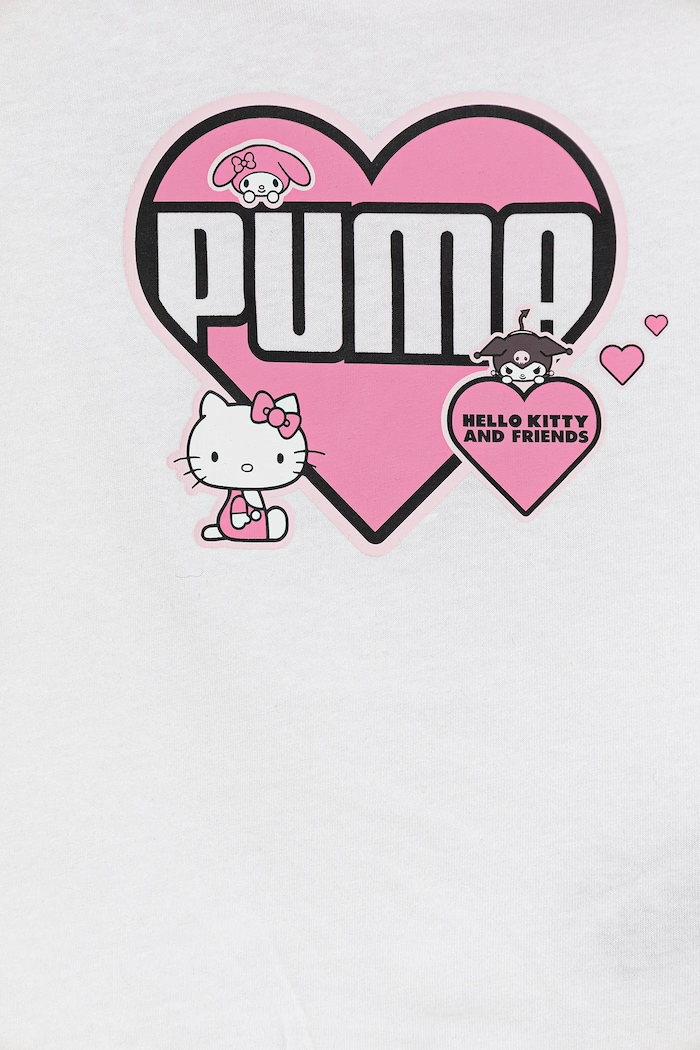Fete Puma Tricou de bumbac pentru copii PUMA X HELLO KITTY & FRIENDS Ruffle Tee 632386 alb