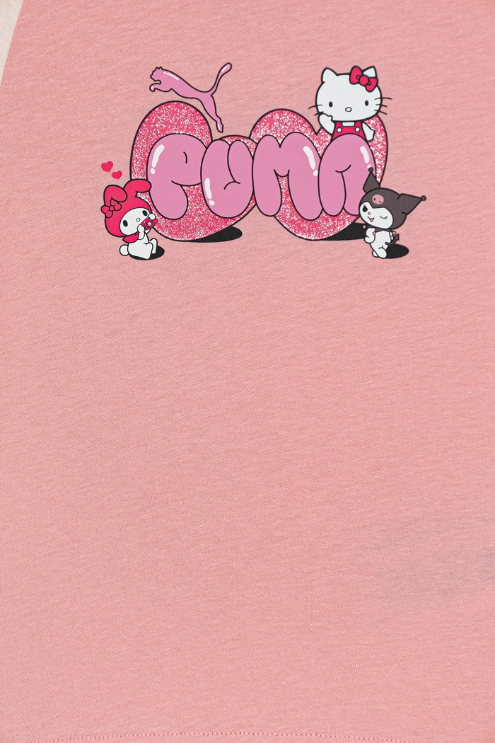 Dziewczynka Puma t-shirt bawełniany dziecięcy PUMA X HELLO KITTY & FRIENDS Slim Tee 632391 różowy