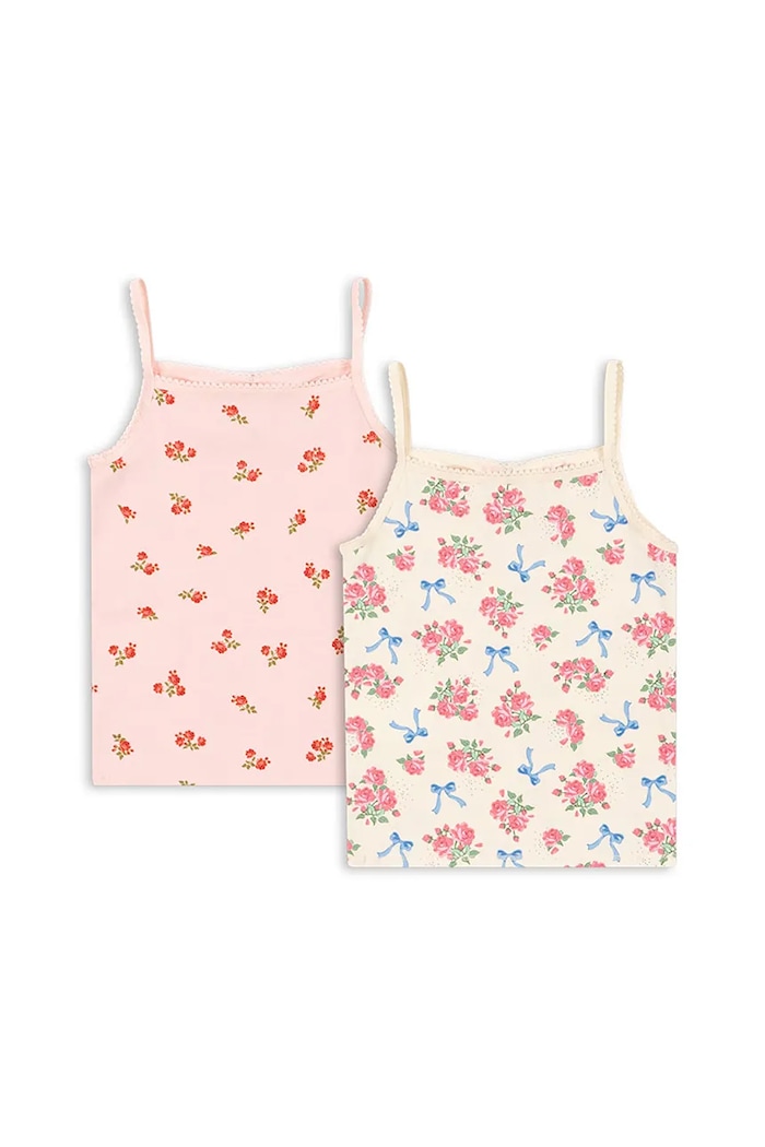 Konges Sløjd tricou fără mâneci BASIC 2 PACK STRAP TOP GOTS 2-pack KS103696.9BYA roz AW25