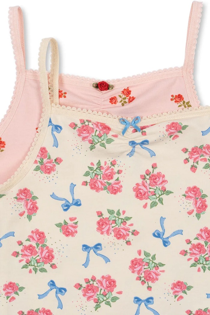 Fete Konges Sløjd tricou fără mâneci BASIC 2 PACK STRAP TOP GOTS 2-pack KS103696.9BYA roz