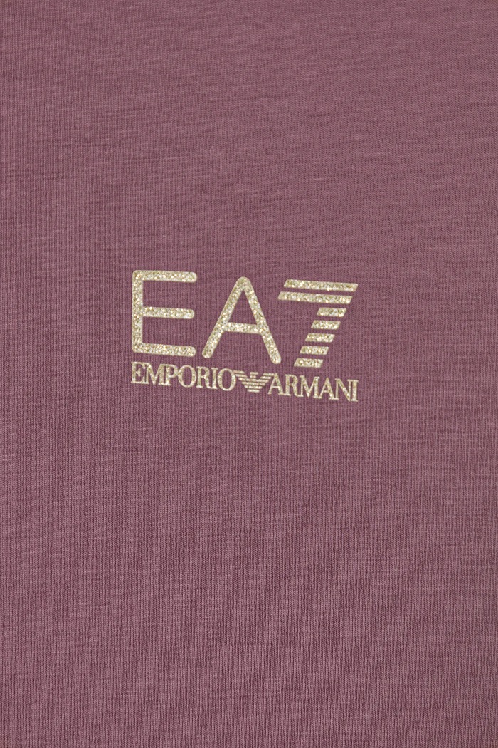 Fete EA7 Emporio Armani tricou basic pentru copii cu bumbac 7G000137.AF10373 roz