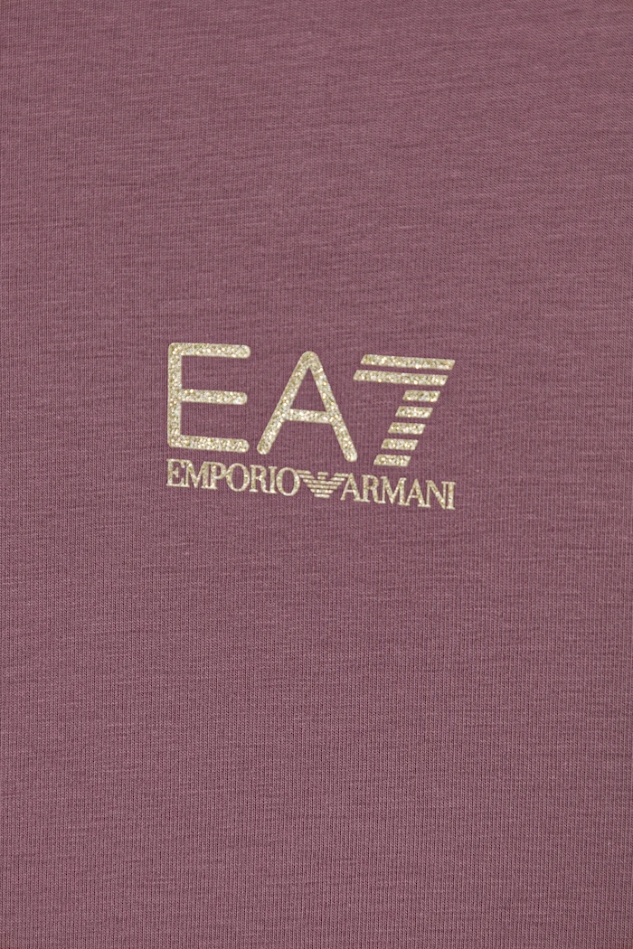 Fete EA7 Emporio Armani tricou basic pentru copii cu bumbac 7G000137.AF10373 roz