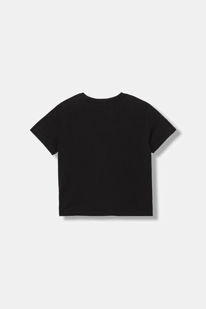 EA7 Emporio Armani T-shirt basic dziecięcy z bawełną 7G000137.AF10373 czarny SS26