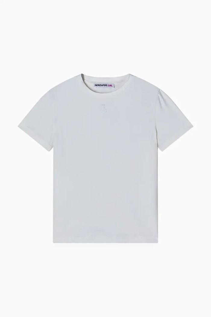 Patrizia Pepe tricou copii J331 imprimeu alb 7M0951