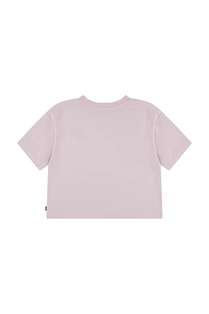 Levi's t-shirt bawełniany dziecięcy BOXY MEET AND GREET 3EN561 różowy AW25