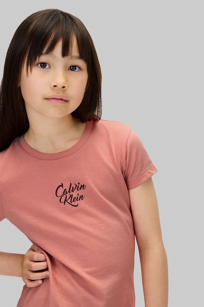 DÍVKA Dětské tričko Calvin Klein Jeans IG0IG03035.9BYA růžová