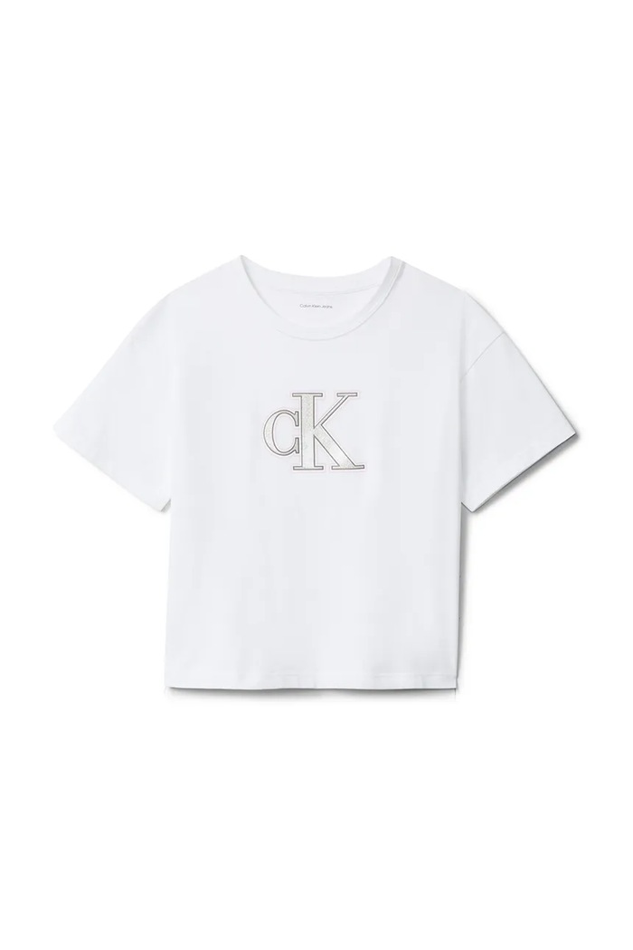 Calvin Klein Jeans t-shirt bawełniany dziecięcy IG0IG03040.128.170.9BYA biały AW25