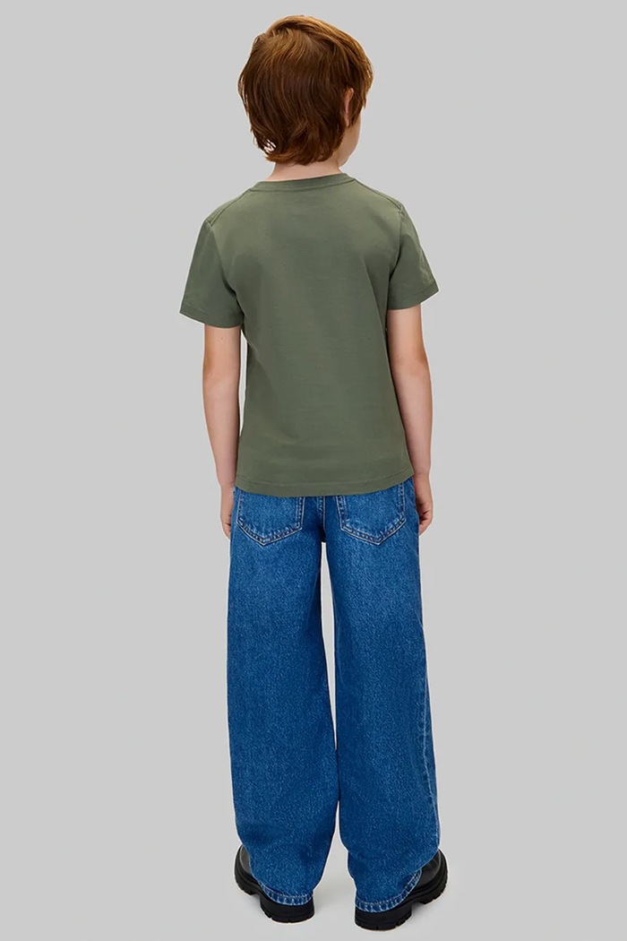 Dziewczynka Calvin Klein Jeans t-shirt bawełniany dziecięcy IU0IU00715.128.170.9BYA zielony