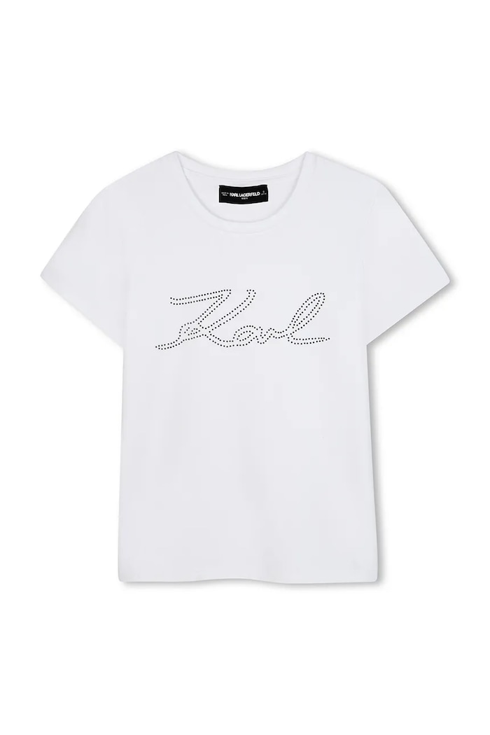 Detské tričko Karl Lagerfeld okrúhly biela Z30941.102.108