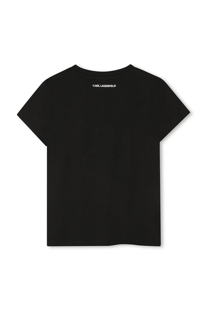 Detské tričko Karl Lagerfeld Z30945.156.162 čierna AW25