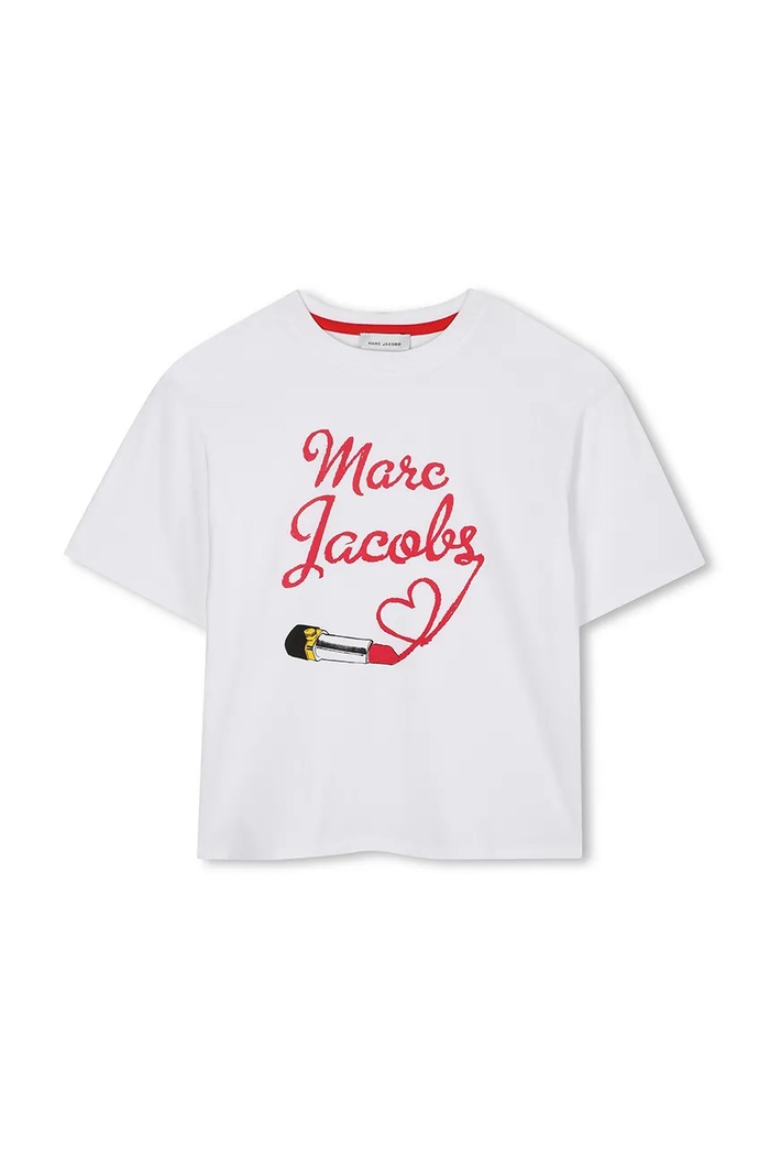 Dětské bavlněné tričko Marc Jacobs W60579.114.150 bílá AW25