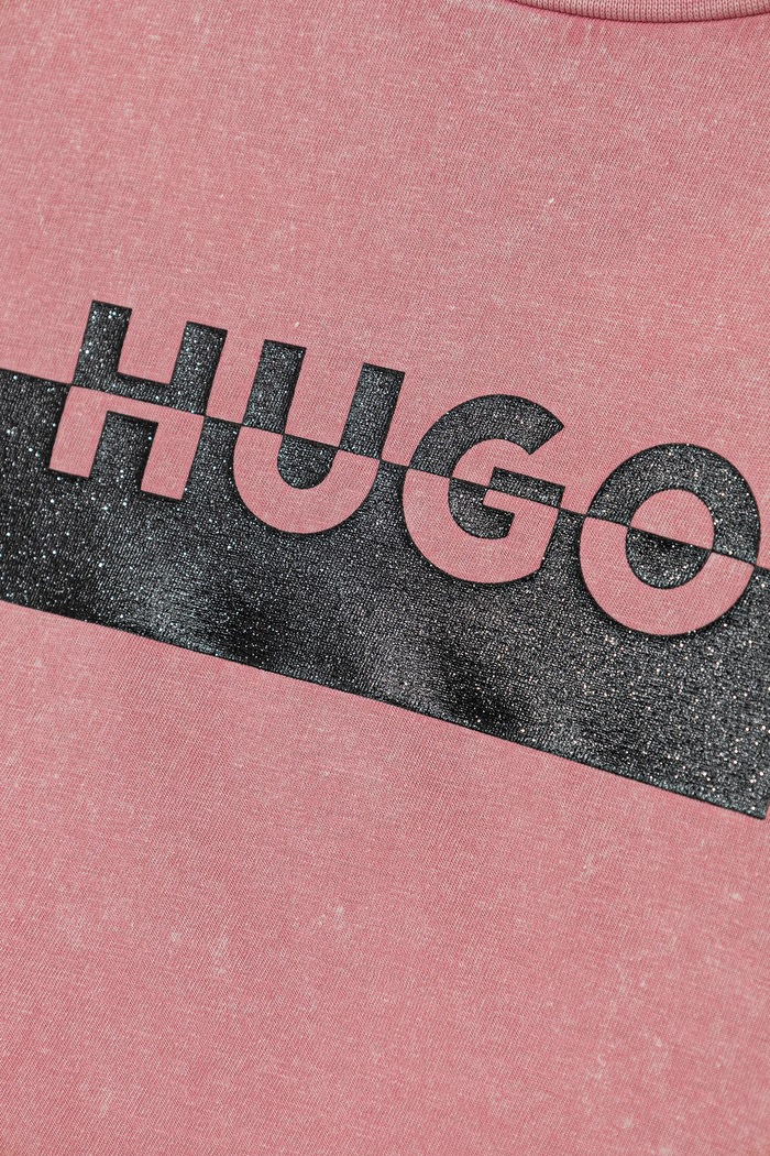 DÍVKA Dětské bavlněné tričko HUGO G00488.114.150 růžová