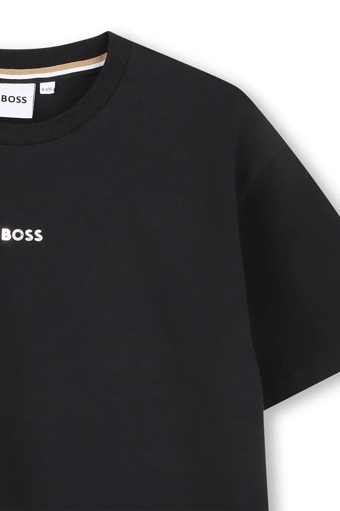 DÍVKA Dětské tričko BOSS J52425.114.150 černá