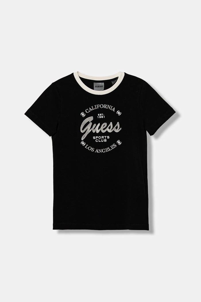 Detské tričko Guess s elastanom čierna J5BI37.J1314.9BYA