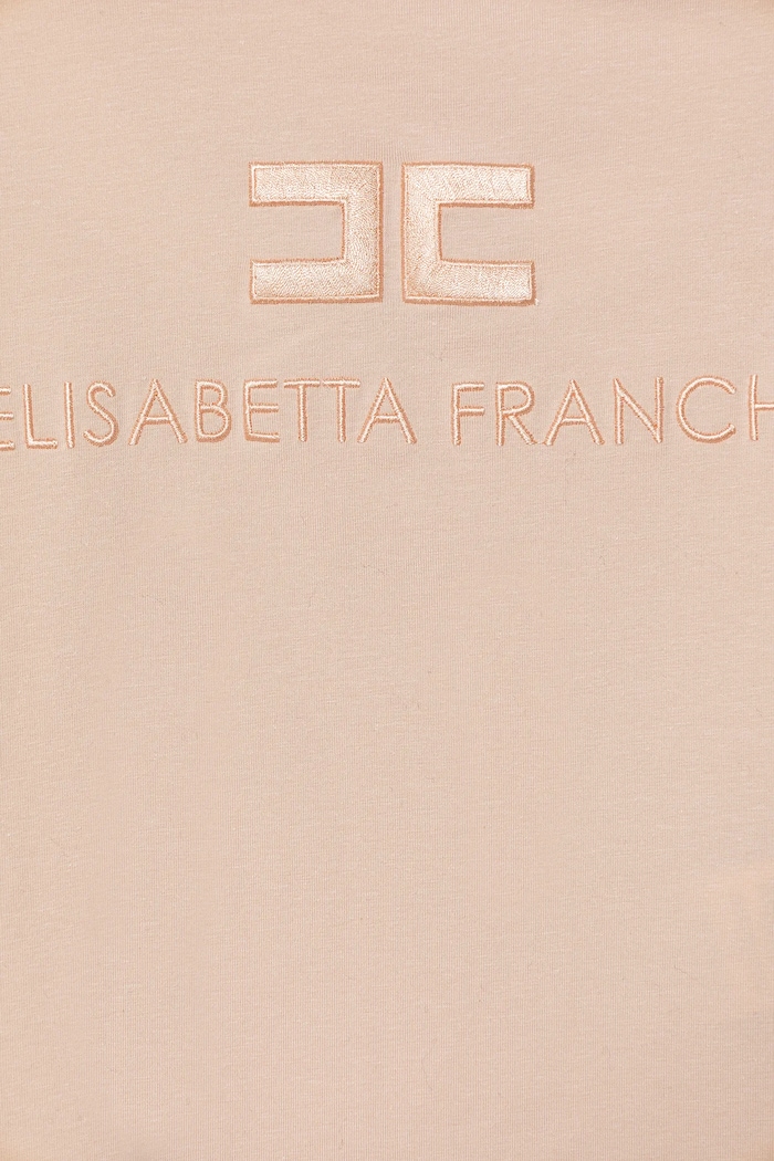 Dievča Detské tričko Elisabetta Franchi EFTS250.0.JE006.116.128 béžová