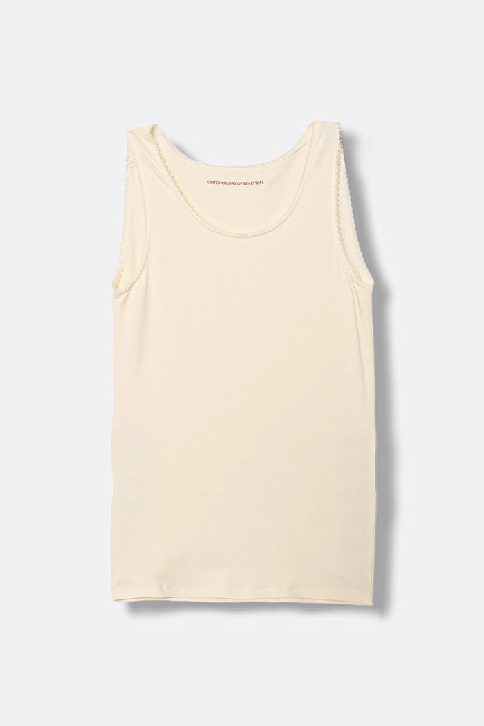 United Colors of Benetton top dziecięcy 2-pack 37CY0H00P.G.seasonal beżowy AW25