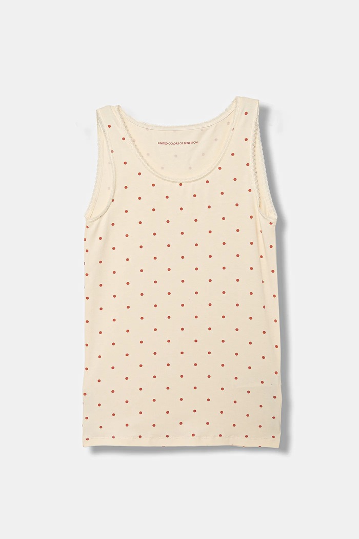 Dziewczynka United Colors of Benetton top dziecięcy 2-pack 37CY0H00P.G.seasonal beżowy