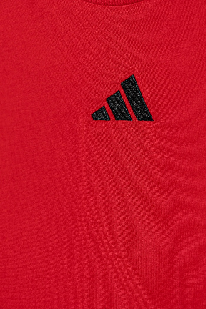 Dětské bavlněné tričko adidas červená JD6489