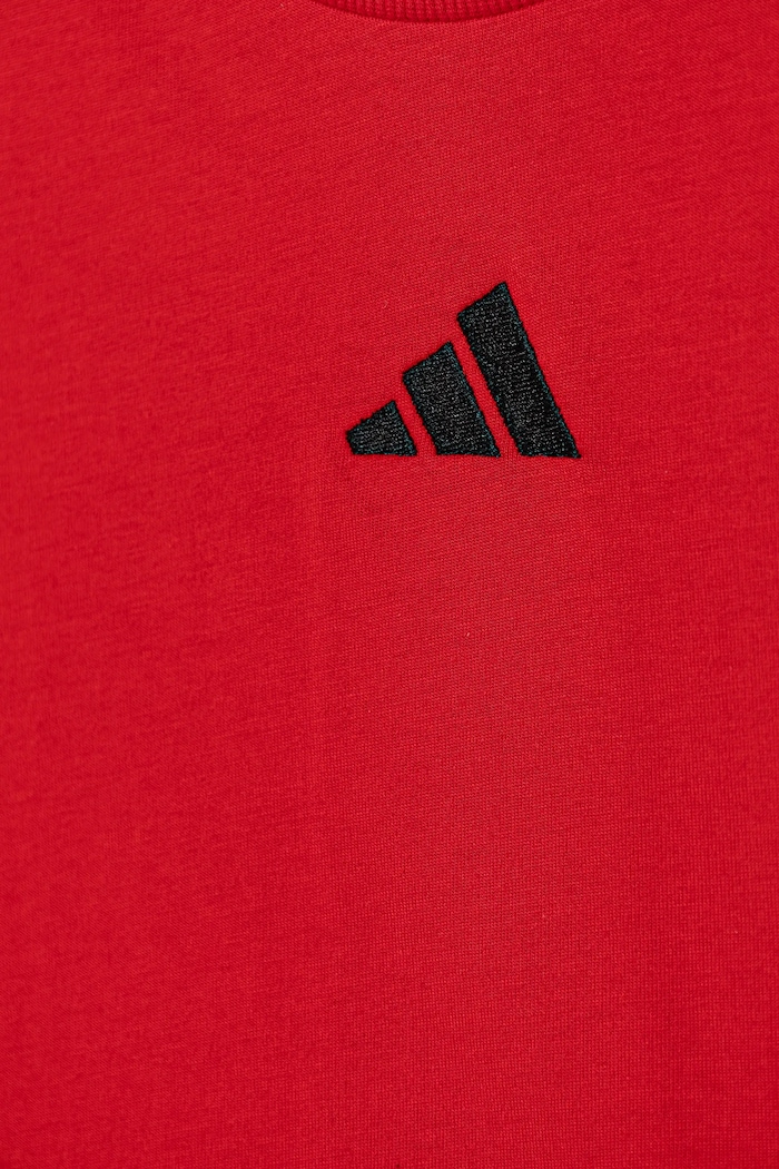 Dětské bavlněné tričko adidas červená JD6489