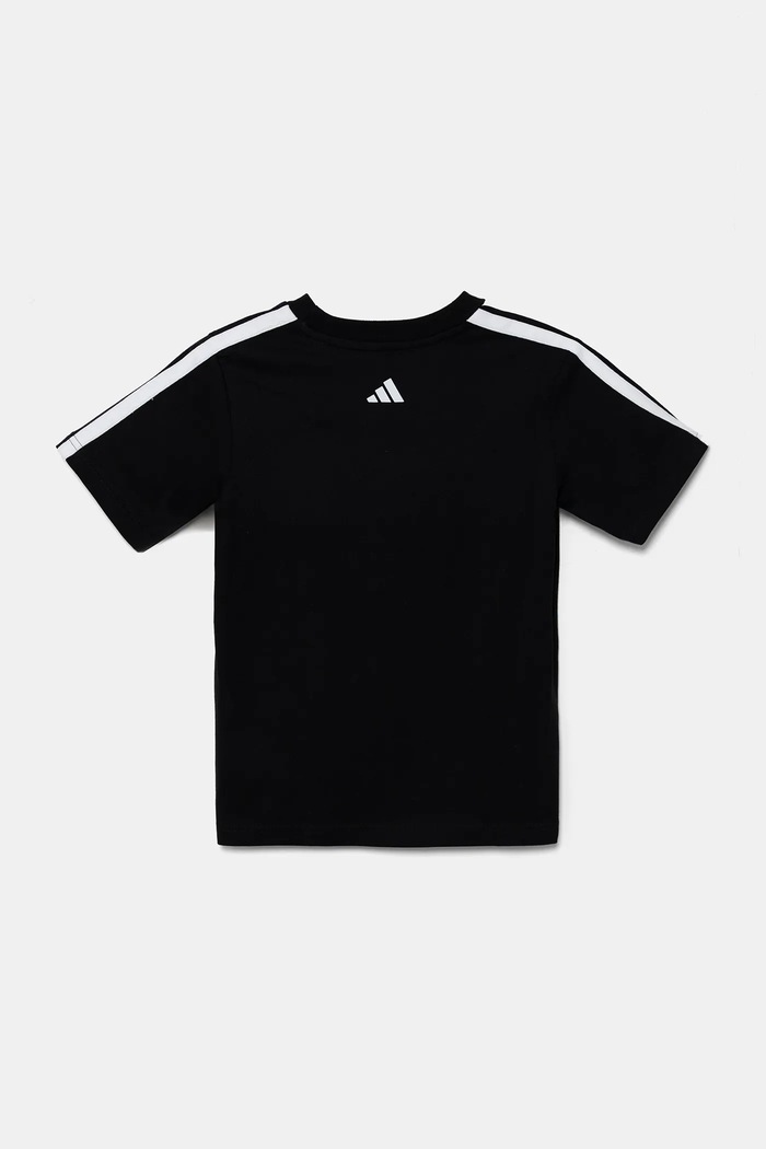 Dětské bavlněné tričko adidas JL6139 černá AW25