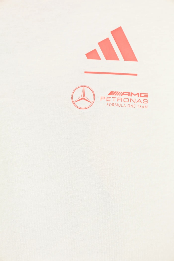 CHLAPEC Dětské bavlněné tričko adidas Performance MERCEDES JX6280 béžová