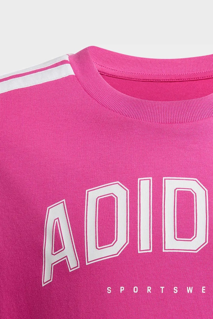 adidas t-shirt dziecięcy bawełniany różowy KA9764