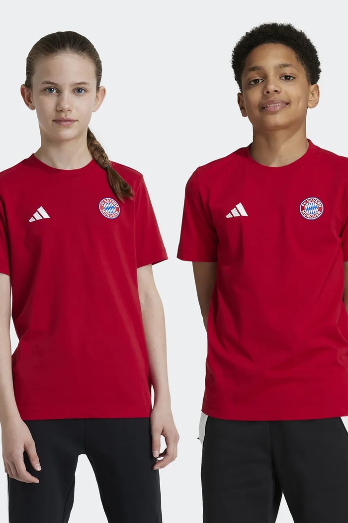 Detské bavlnené tričko adidas Performance FCK bavlna červená IT4138