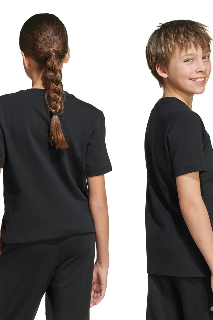 adidas t-shirt bawełniany dziecięcy x Smiley JN2160 czarny