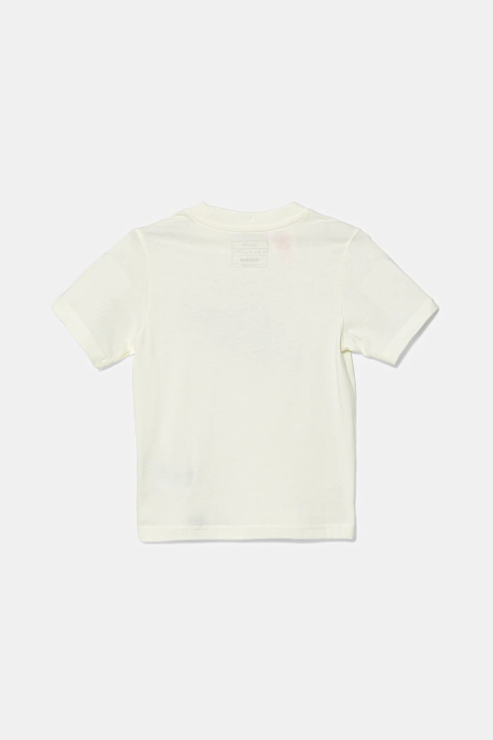Chłopiec adidas t-shirt bawełniany dziecięcy JV5074 beżowy