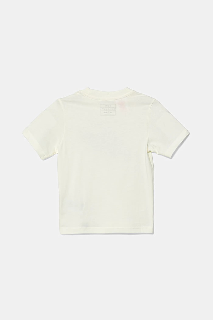 Chłopiec adidas t-shirt bawełniany dziecięcy JV5074 beżowy