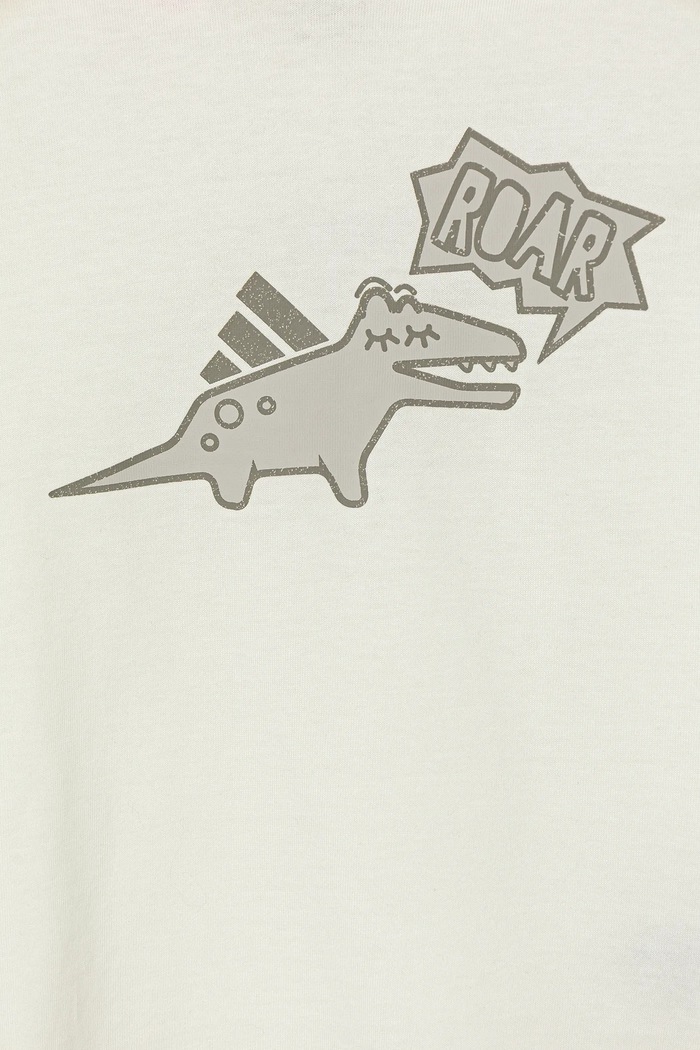 adidas t-shirt bawełniany dziecięcy beżowy JV5074