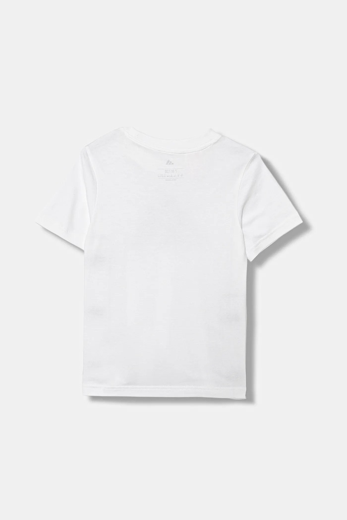 Chłopiec adidas T-shirt bawełniany dziecięcy JV5077 biały